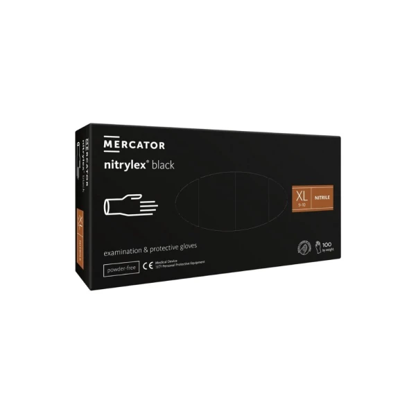 Нитрилни ръкавици MERCATOR NITRYLEX - Черни XS (Copy) Image 01