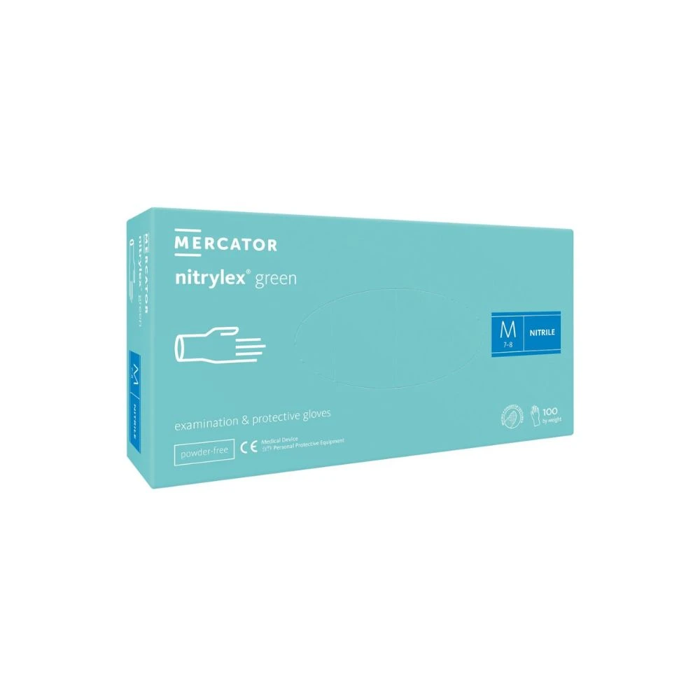 Нитрилни ръкавици MERCATOR NITRYLEX - Ментово зелени XS (Copy) Image 03