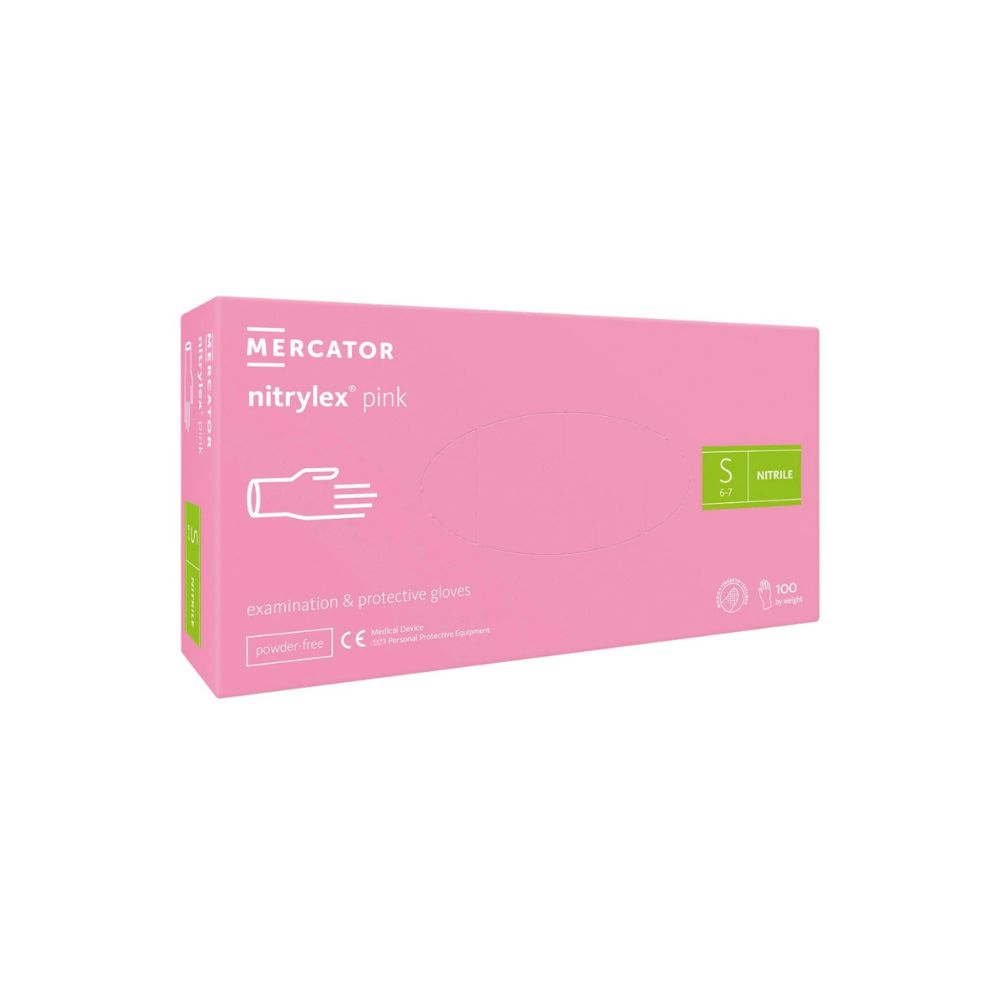 Нитрилни ръкавици MERCATOR NITRYLEX - Розови XS (Copy) Image 04