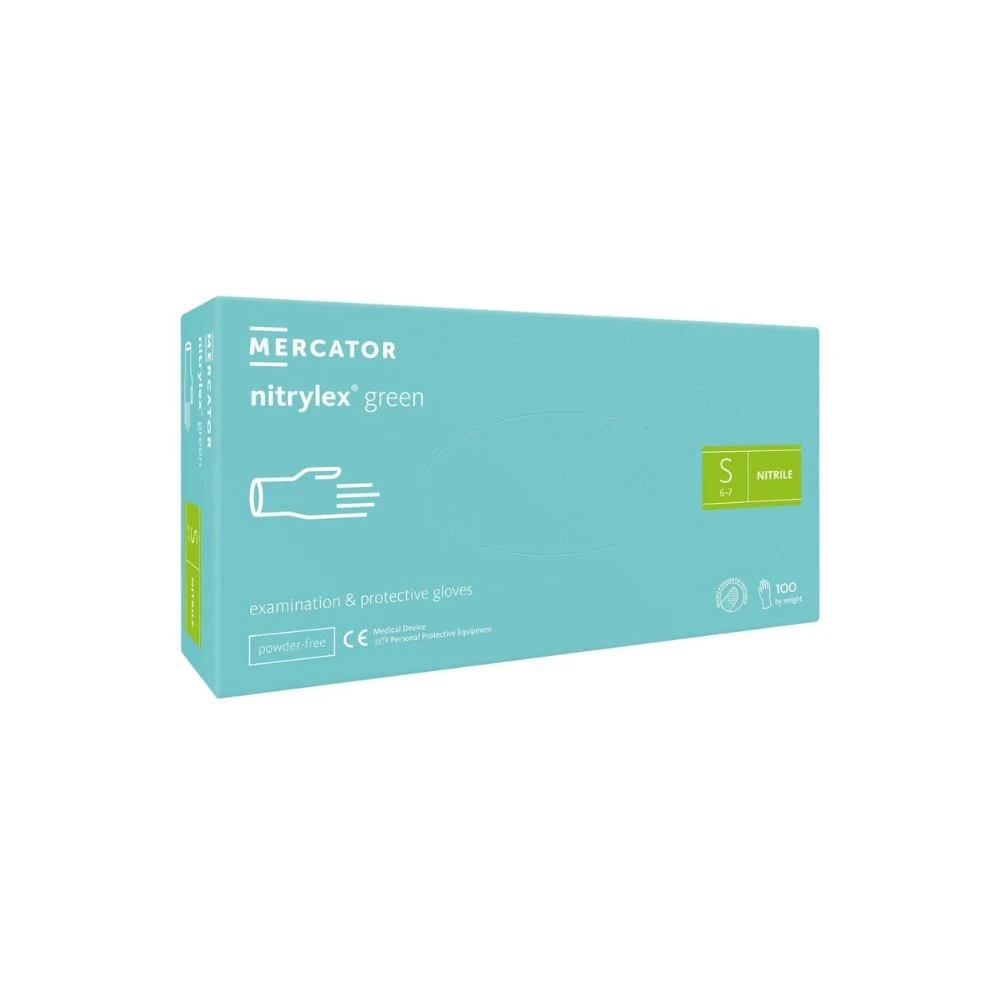 Нитрилни ръкавици MERCATOR NITRYLEX - Ментово зелени XS (Copy) Image 03