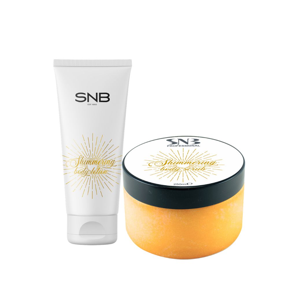 SNB - Комплект лосион и скраб с блестящ ефект Image 02